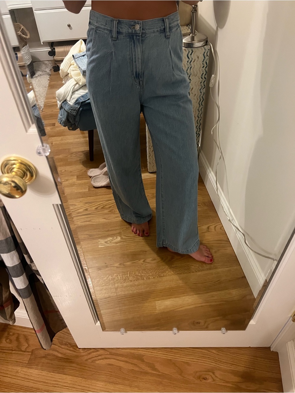 Madewell Light Blue Wide Leg Jeans